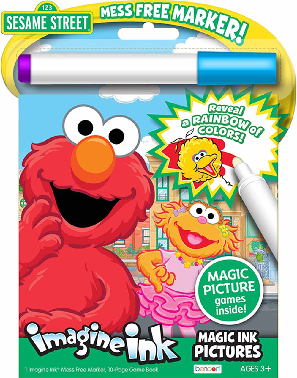 Bendon Sesame Street Elmo Imagine Ink book with mess-free marker for color play on the go
