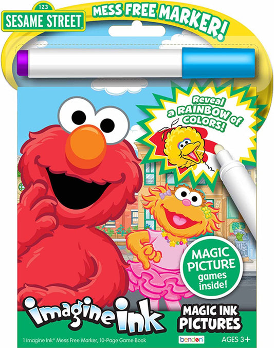 Bendon Sesame Street Elmo Imagine Ink book with mess-free marker for color play on the go