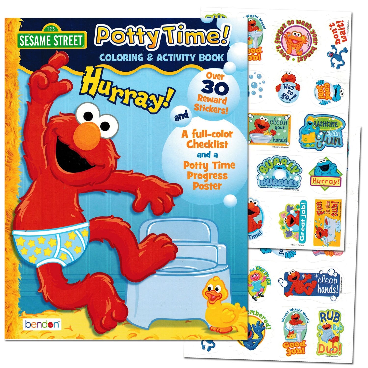 Bendon Sesame Street Potty Time poster motivates kids during toilet training.
