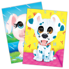 Bendon Silly Pets Face Repositional Stickers page with creative face-matching activities.