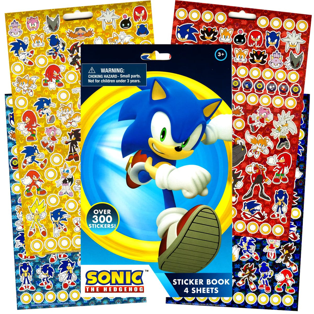 Bendon Sonic Activities Sticker Pad features 300+ stickers for creative decorating.