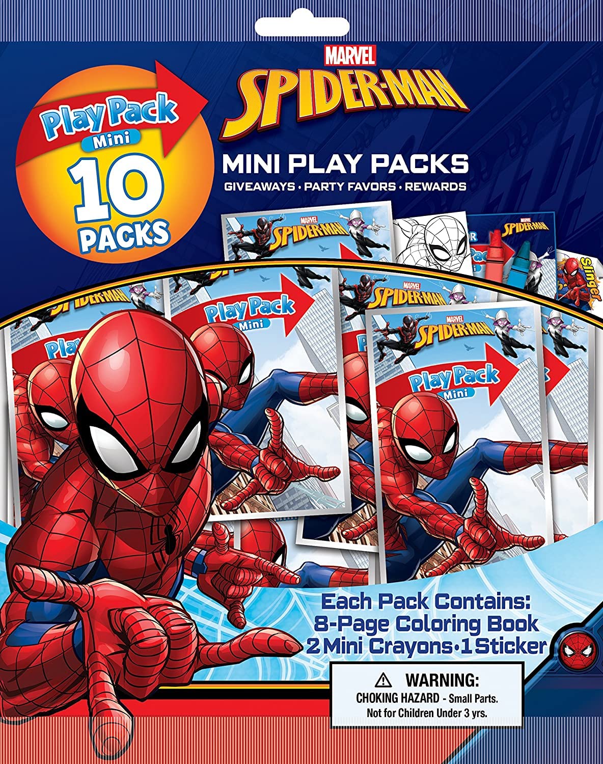 Bendon Spider-Man play pack front view, ideal party favors for celebrations.
