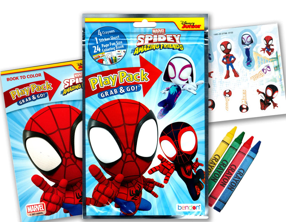 Bendon Spidey stickers feature Peter Parker and friends for interactive play.