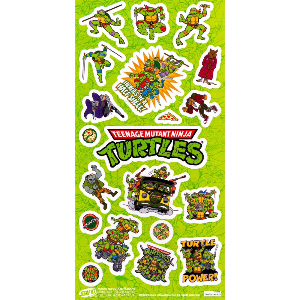 TMNT party favors set with over 350 sticker options for celebrations.