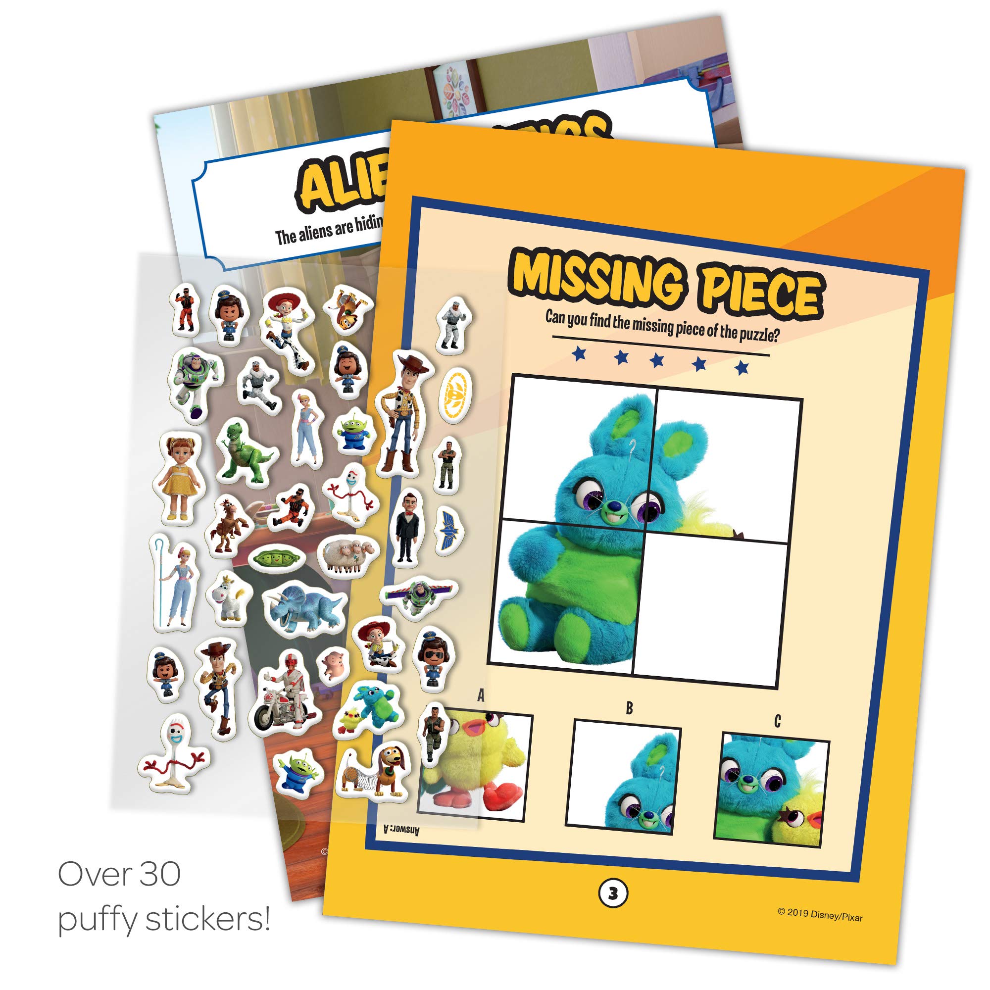 Bendon Toy Story 4 puffy stickers closeup highlighting tactile fun and interactive craft