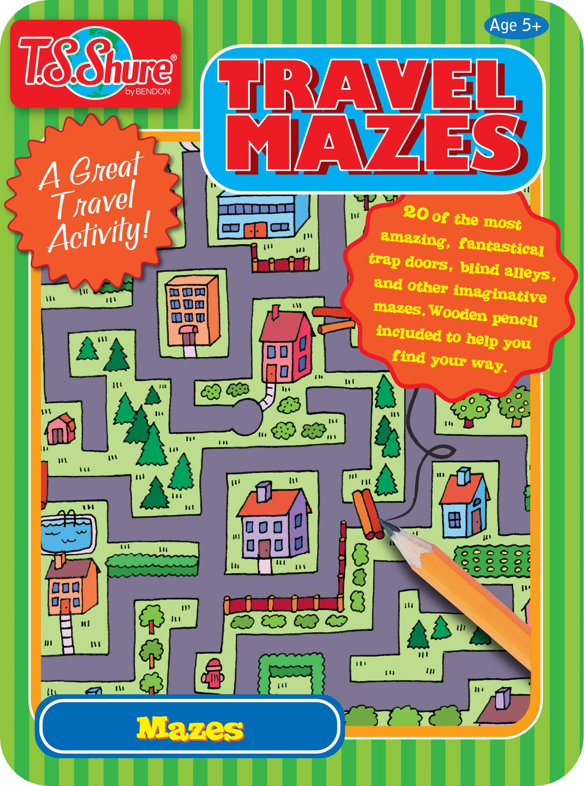 Bendon TS Shure travel mazes tin cover for portable car entertainment.