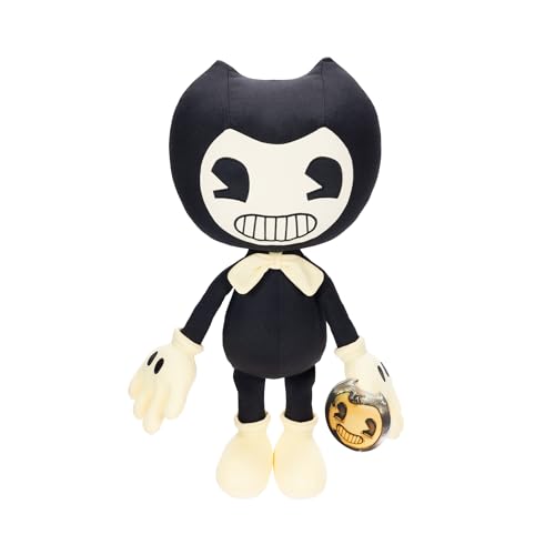 Close-up of Bendy plush material texture and stitching.