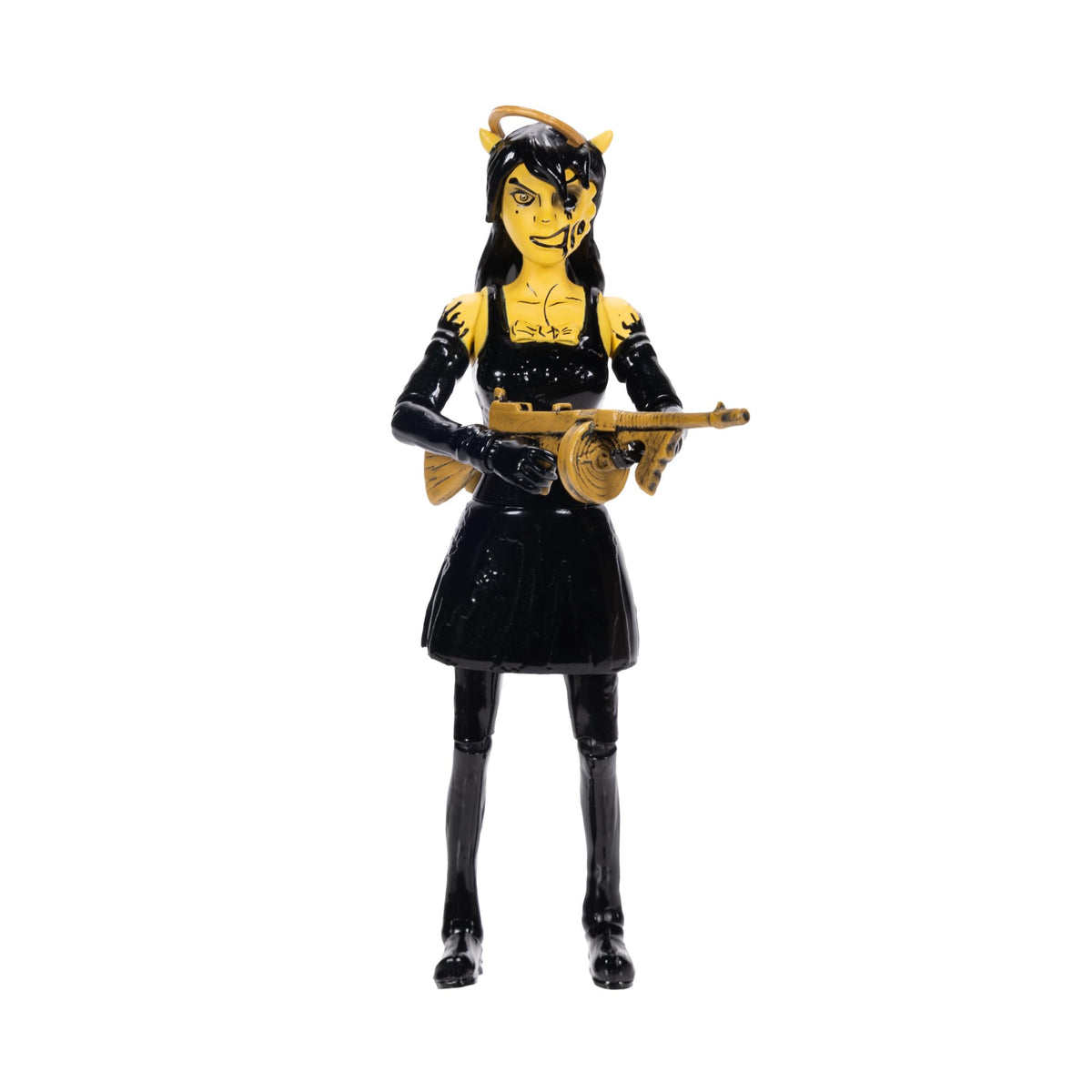Bendy Twisted Alice 5-inch figure with Tommy Gun for display and collection.