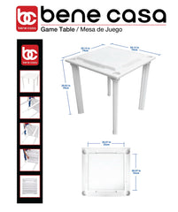 Bene Casa built-in tile racks keep dominoes and tiles organized during play.