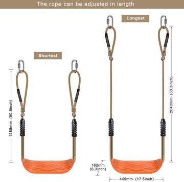 BeneLabel adjustable rope length for versatile swing height.