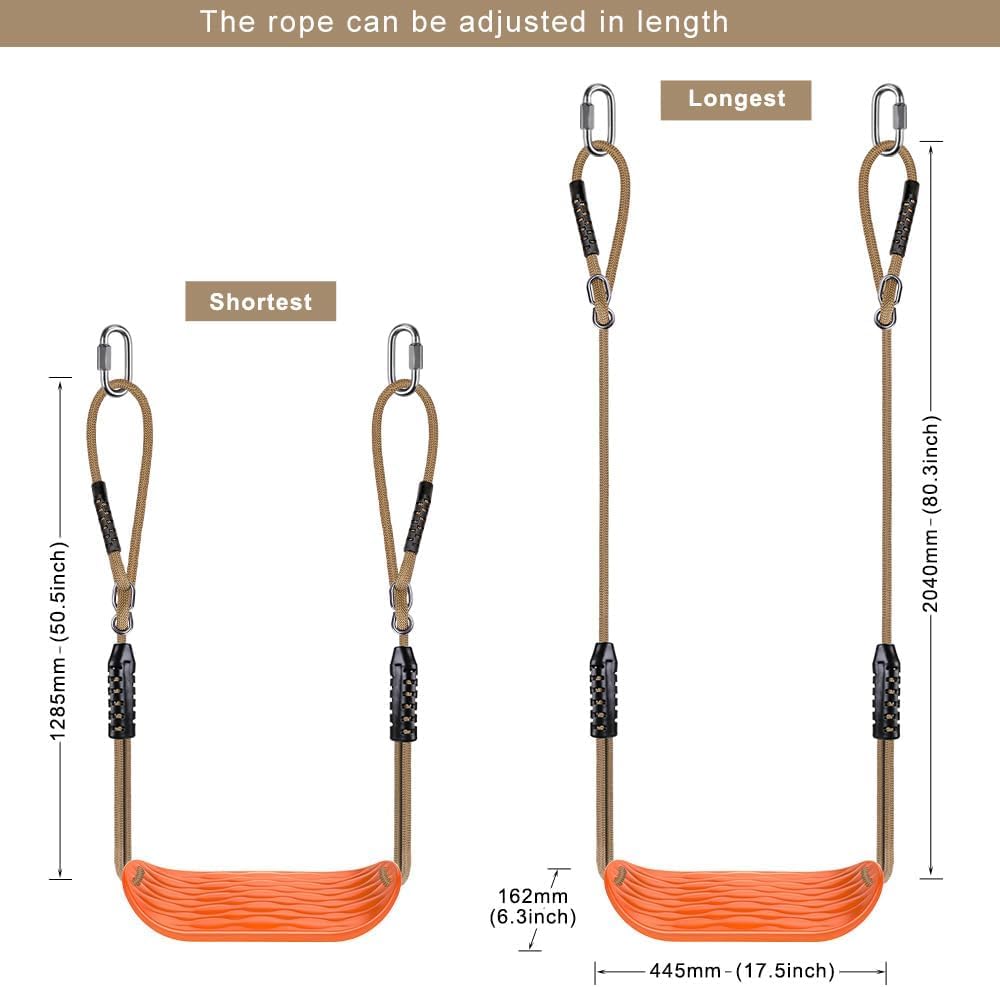 BeneLabel adjustable rope length for versatile swing height.