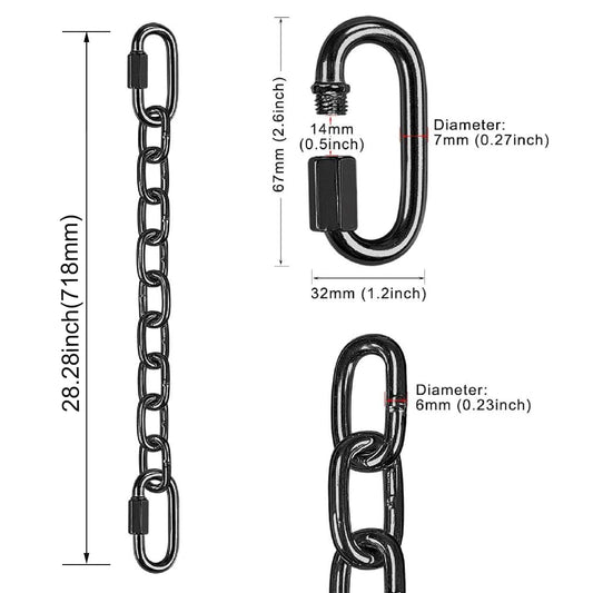 BeneLabel heavy-duty hanging chain set for indoor or outdoor hammocks and swings