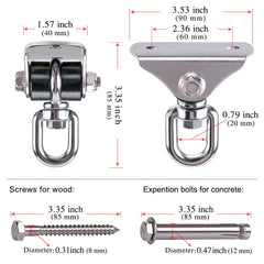 BeneLabel quiet nylon bushing for smooth swings.