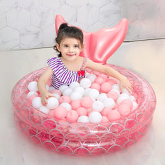 Benelet inflatable pool setup demonstrating quick assembly and compact storage