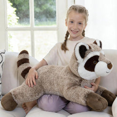BENINY 30-inch giant raccoon plush for cozy hugs and imaginative play