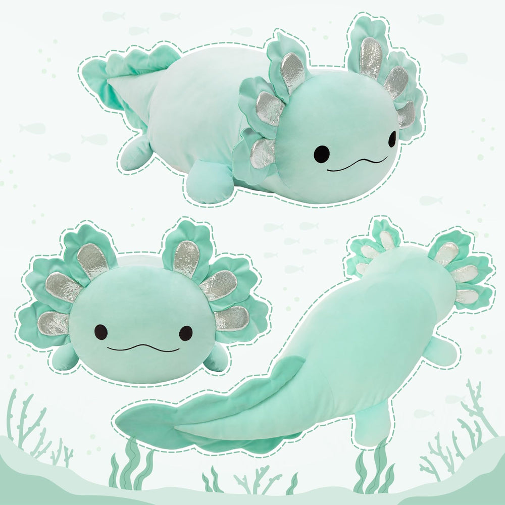 Durable stitching on BENINY axolotl plush for everyday use