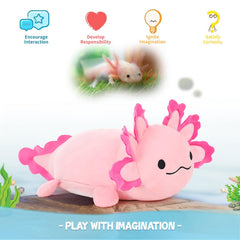 Beniny Axolotl Plush is machine washable for easy cleaning after adventures.