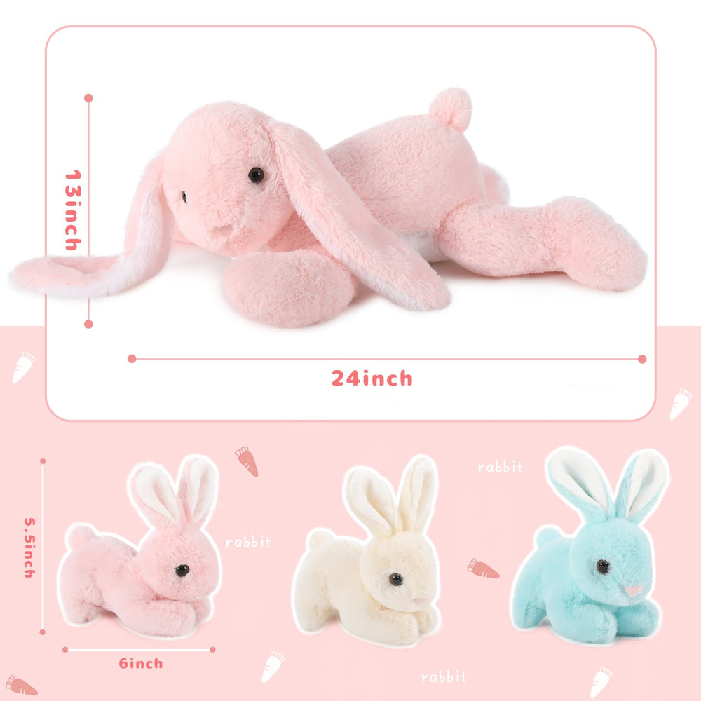 BENINY Big Pink Bunny 24in fluffy tail boosts cute appeal.