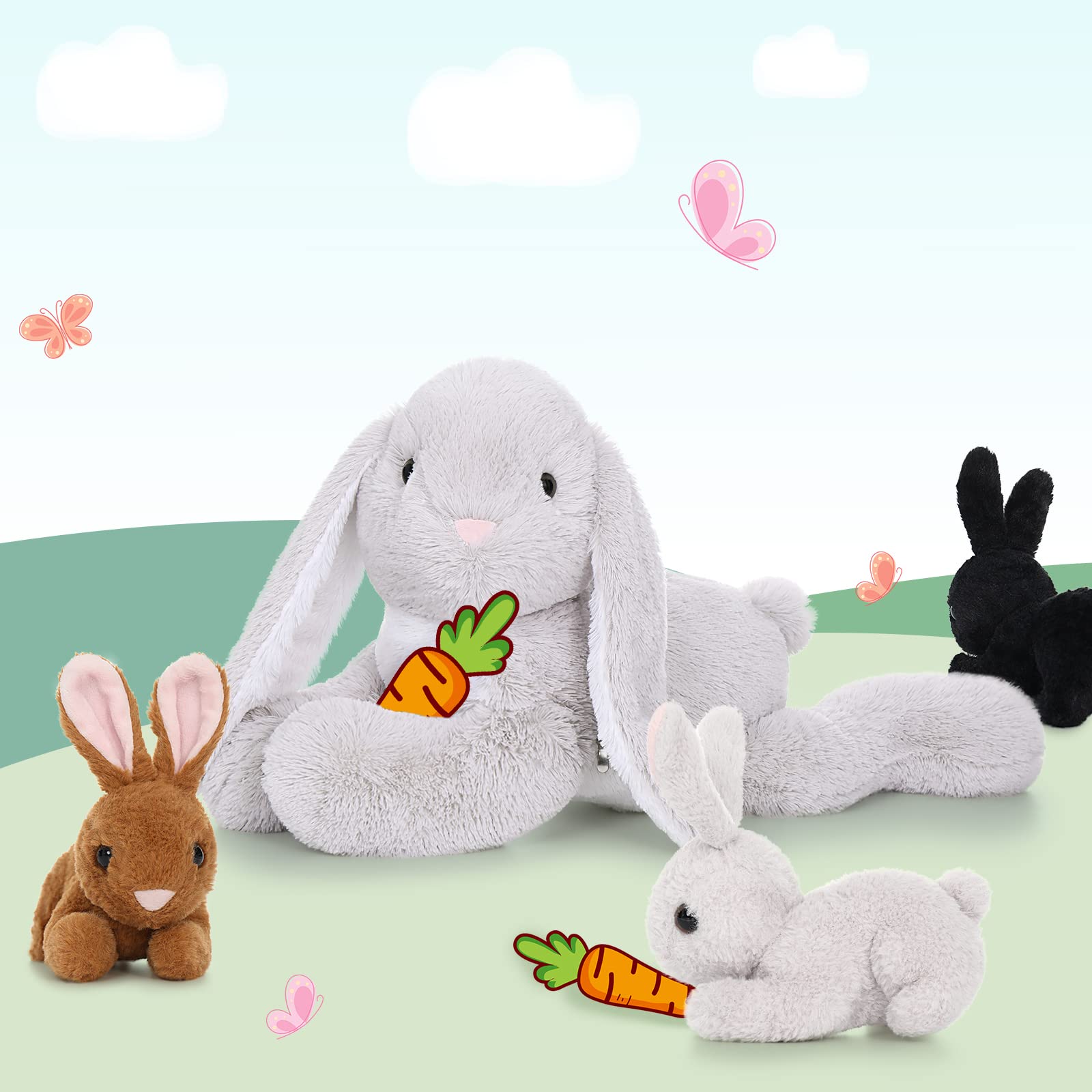 BENINY bunny floppy-ears closeup highlighting tactile plush