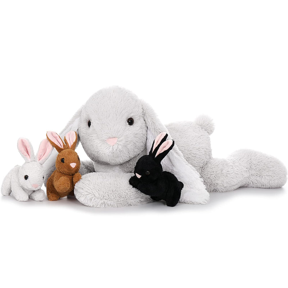 BENINY bunny plush-pillow closeup demonstrating versatile comfort