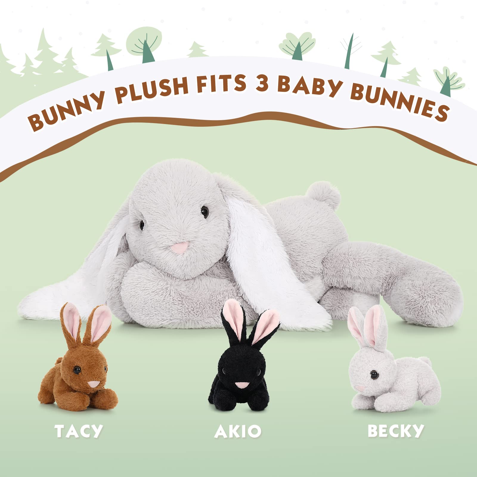 BENINY small bunny 2 travel buddy for naps and comfort
