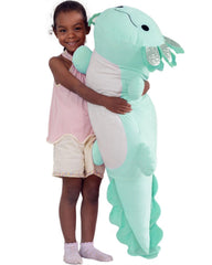 BENINY 39-inch giant mint axolotl plush, cuddly and decorative