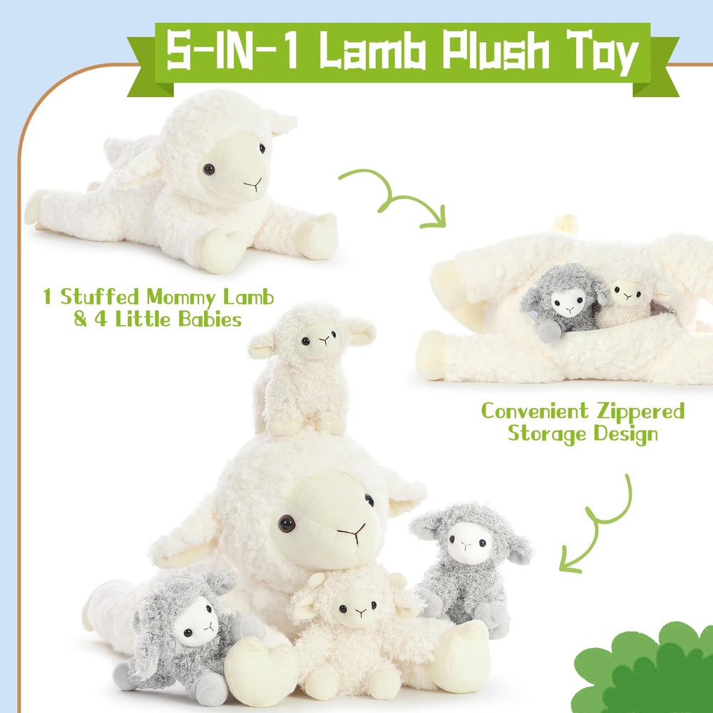 BENINY lamb plush with soft-material fabric for gentle hugs and comfort