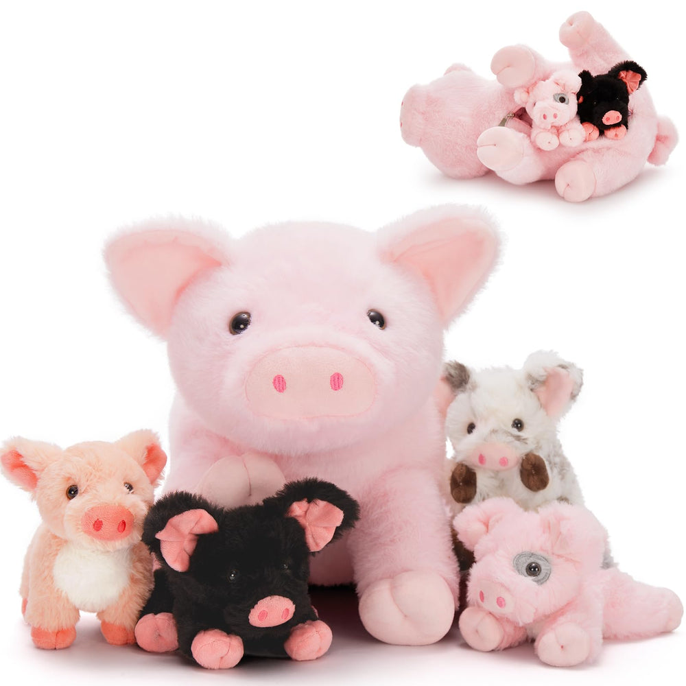 BENINY Mama Pig 16-inch plush, cozy and huggable for imaginative play.