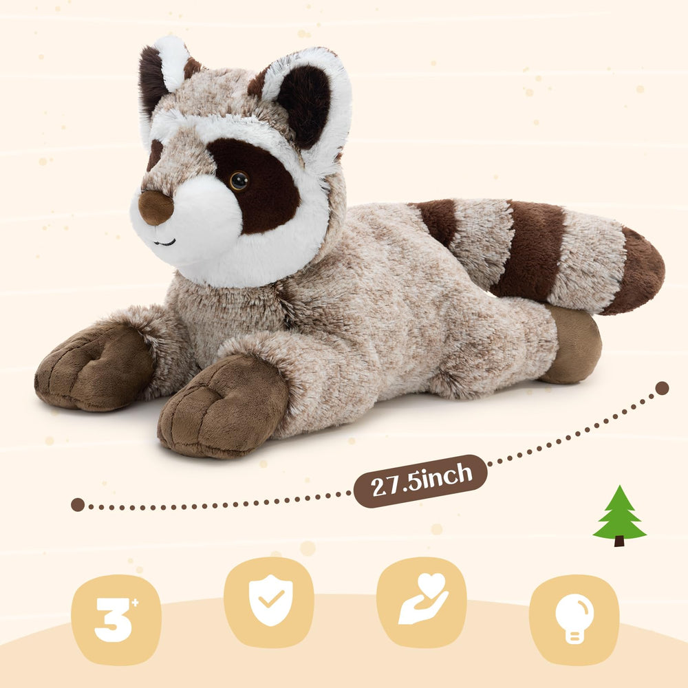 BENINY pillow-like raccoon plush offers comforting companionship during playtime