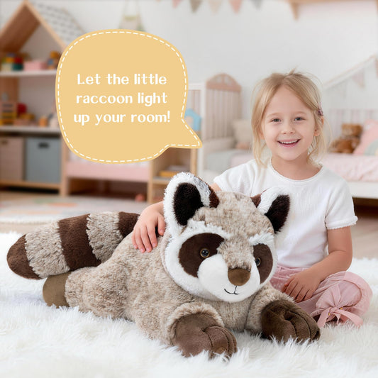 BENINY soft-embracing raccoon plush with plush fur ideal as a comforting pillow