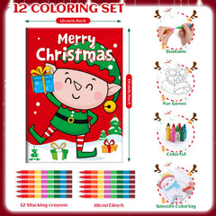 BenLouis 12 crayons stacking; vivid colors for creative drawing on the go