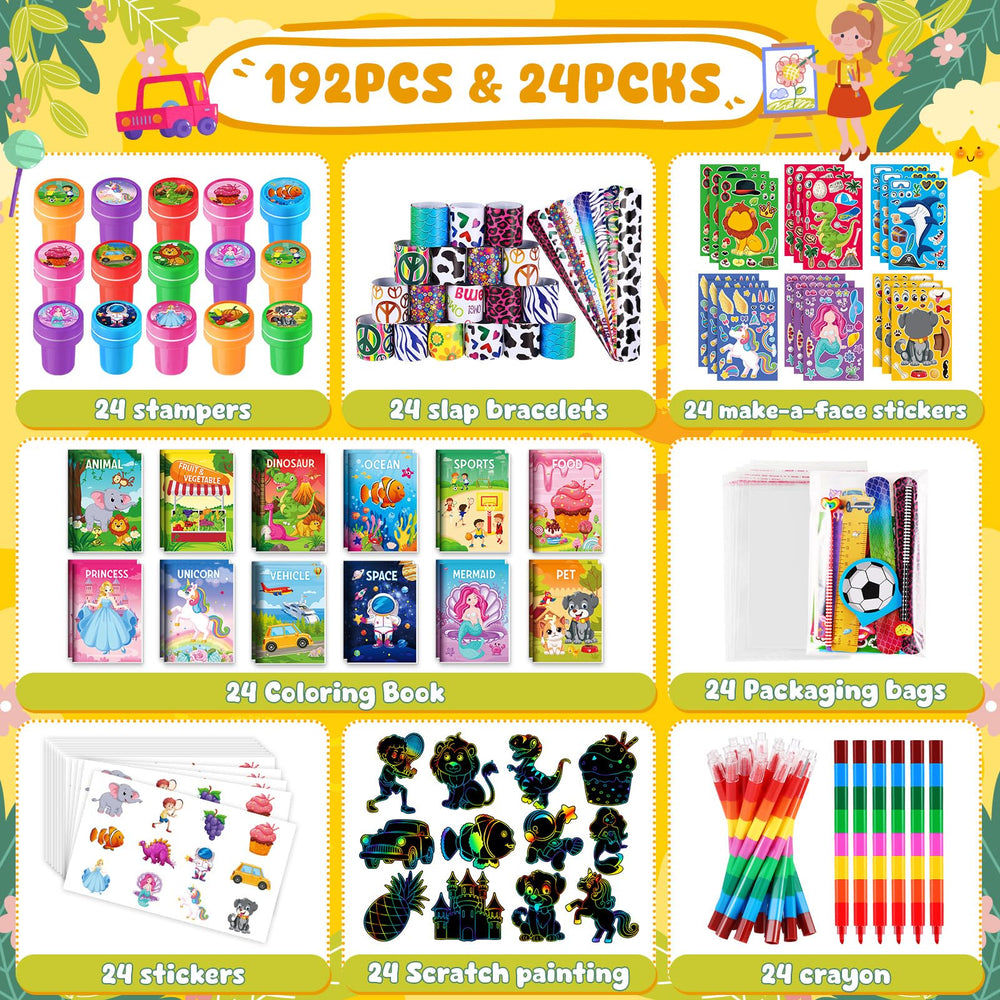 BenLouis 192Pcs crayons eight colors for bright party art sessions