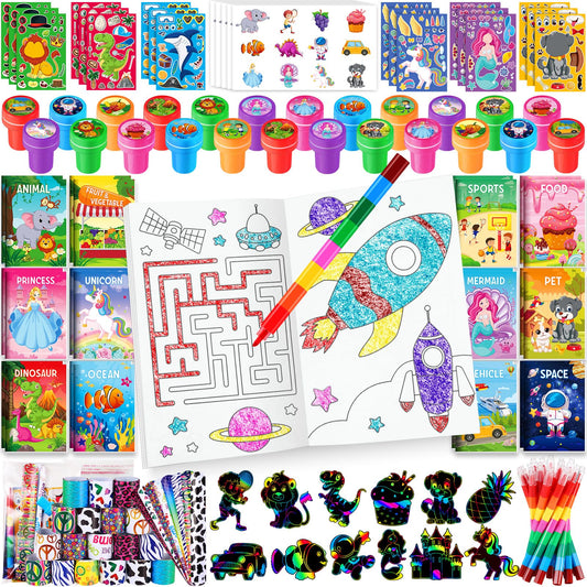 BenLouis 192Pcs mini coloring books for kids' party crafts and coloring fun