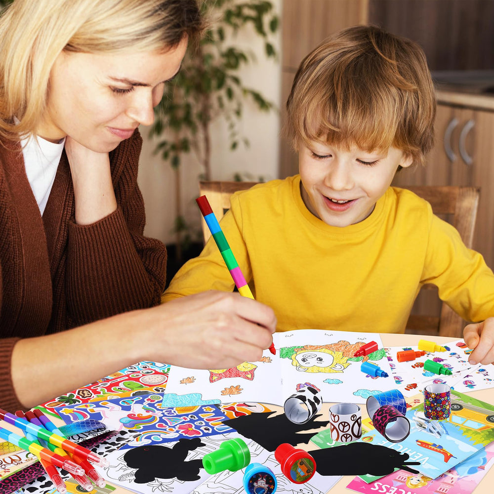 BenLouis 192Pcs stickers with themed designs for goody bags