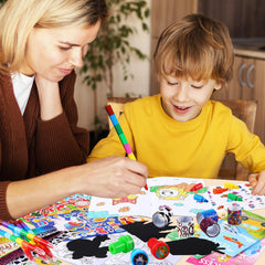 BenLouis 192Pcs stickers with themed designs for goody bags