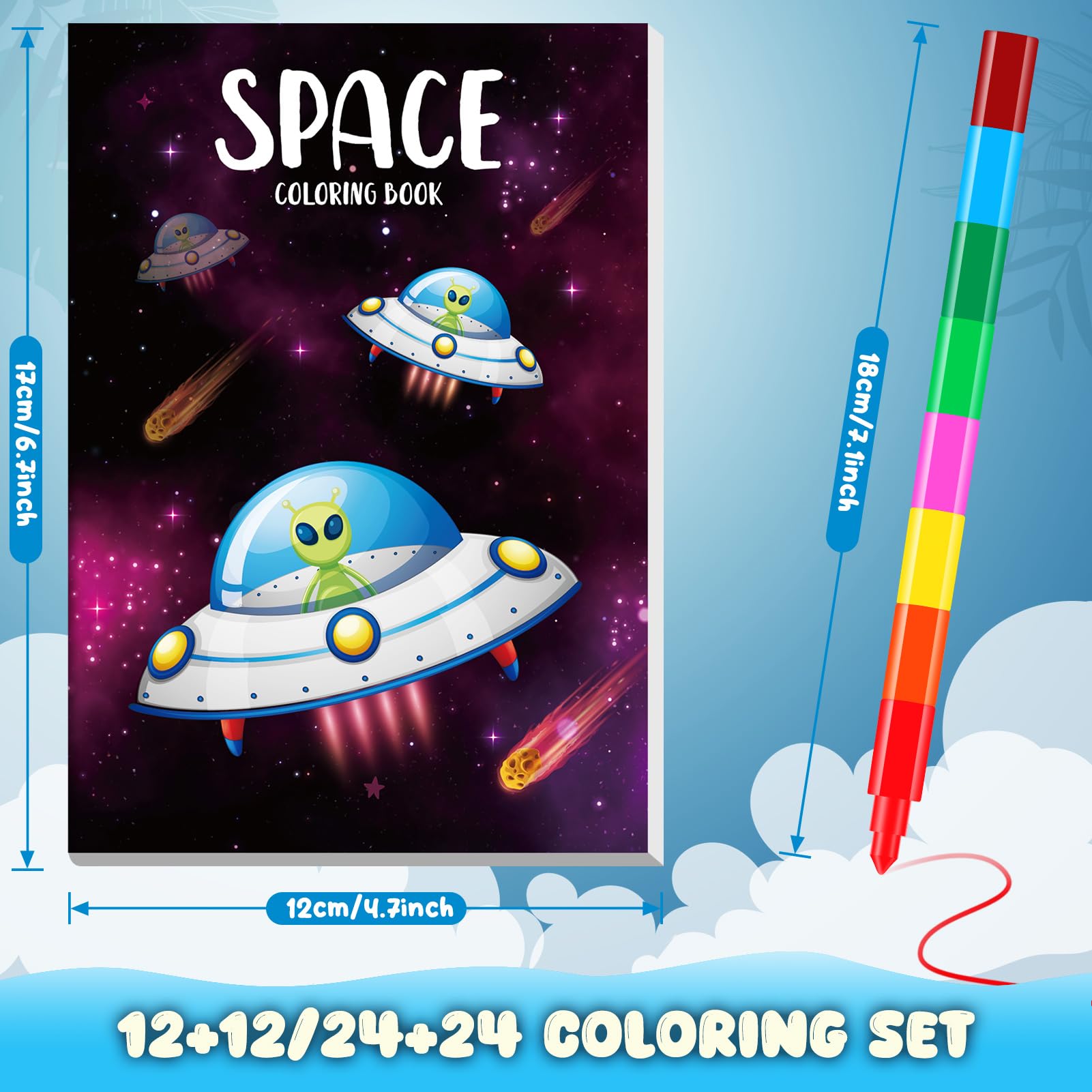 BenLouis astronaut stacking crayons shown, promotes hand-eye coordination during color play.
