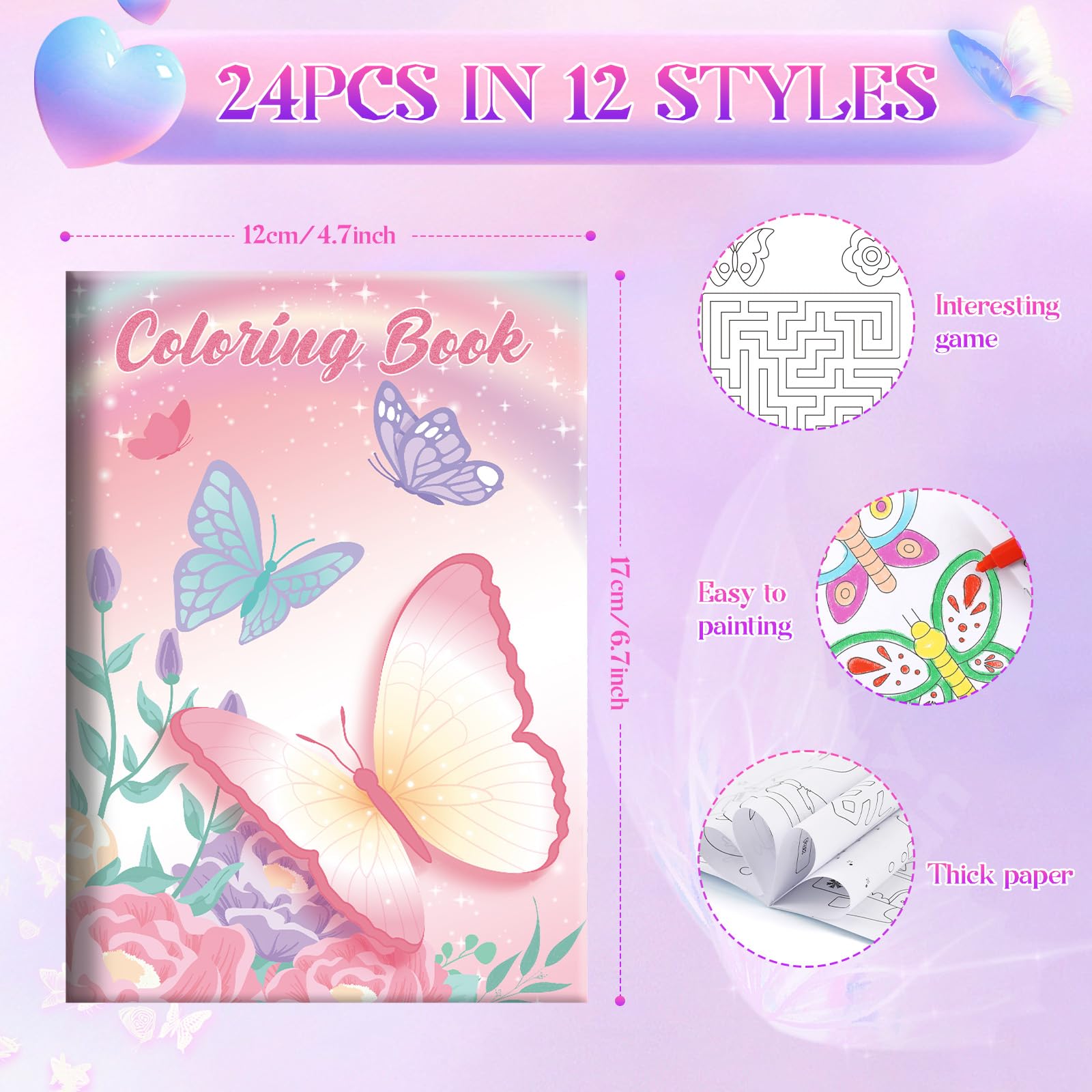 BenLouis butterfly coloring pages double sided for creative, mess friendly coloring sessions.