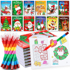 BenLouis Christmas mini coloring book set for kids with colorful pages