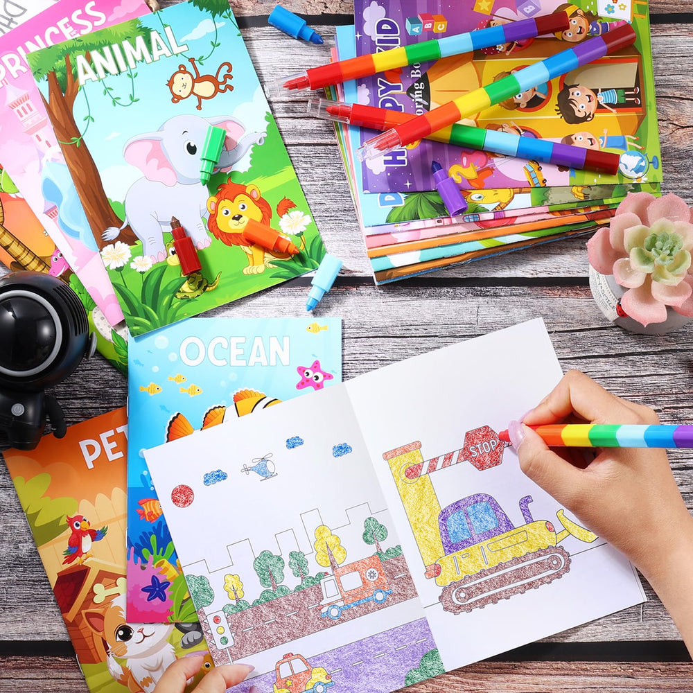BenLouis coloring book spread featuring 72 patterns