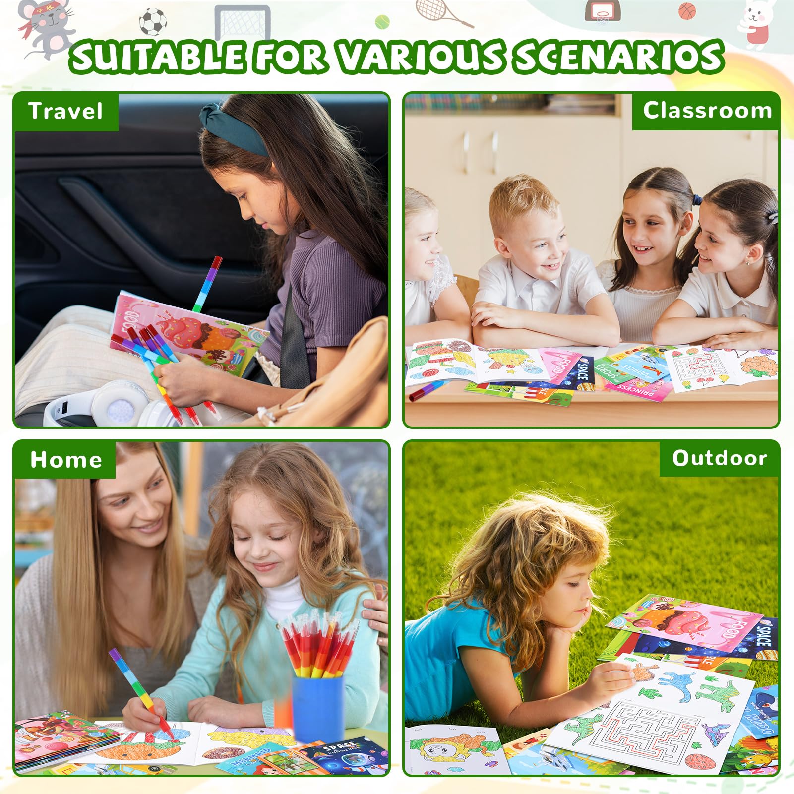 BenLouis travel-ready coloring book for quiet time on the go