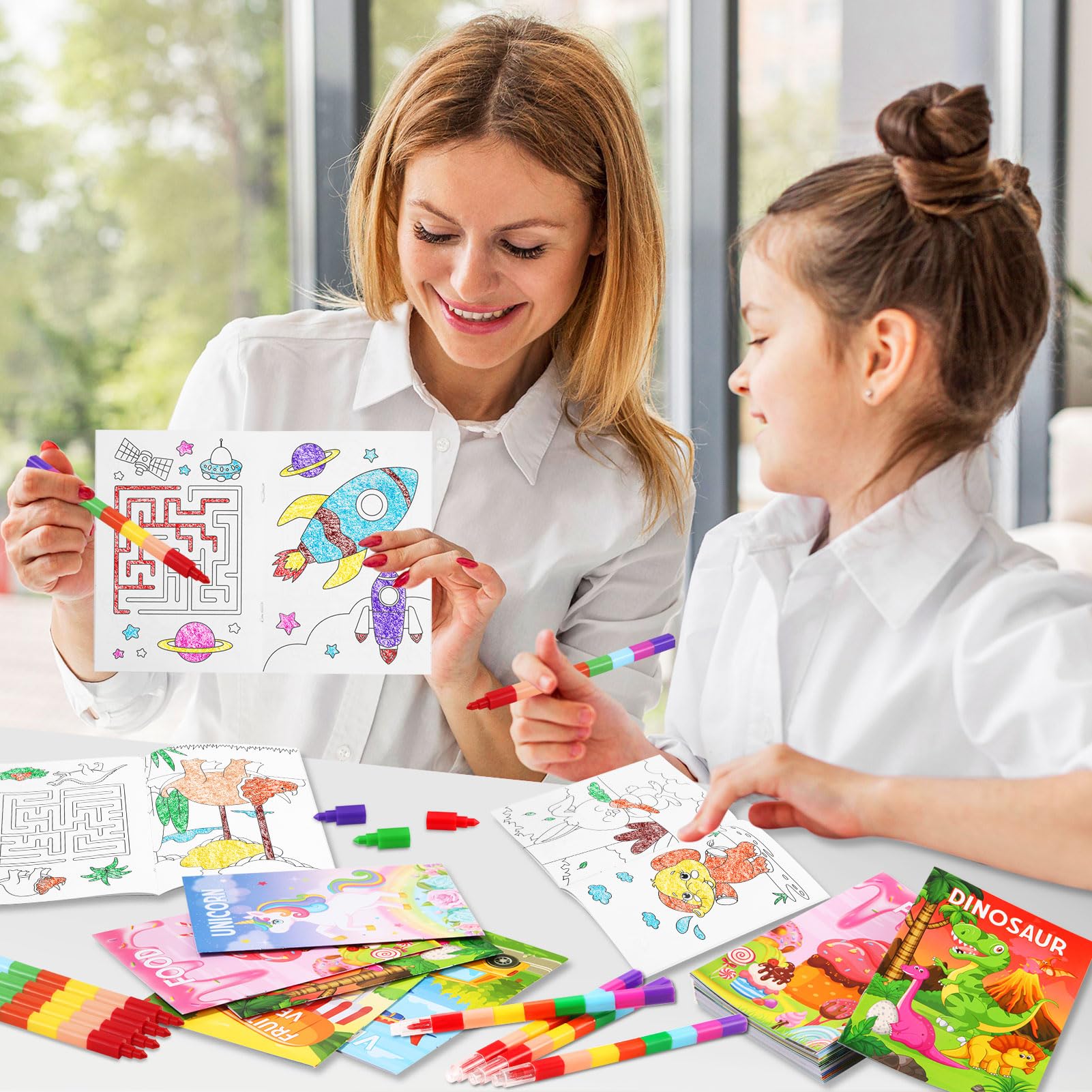 BenLouis compact coloring book in a 6.7x4.7 inch size for small hands