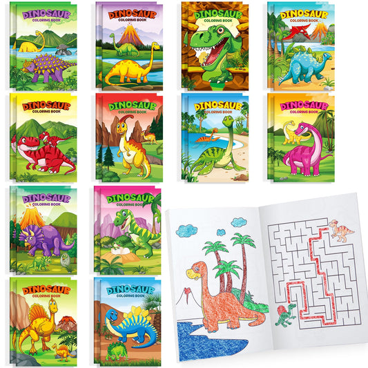 BenLouis dinosaur coloring books 24-pack cover, ideal for party favors and hands-on fun.