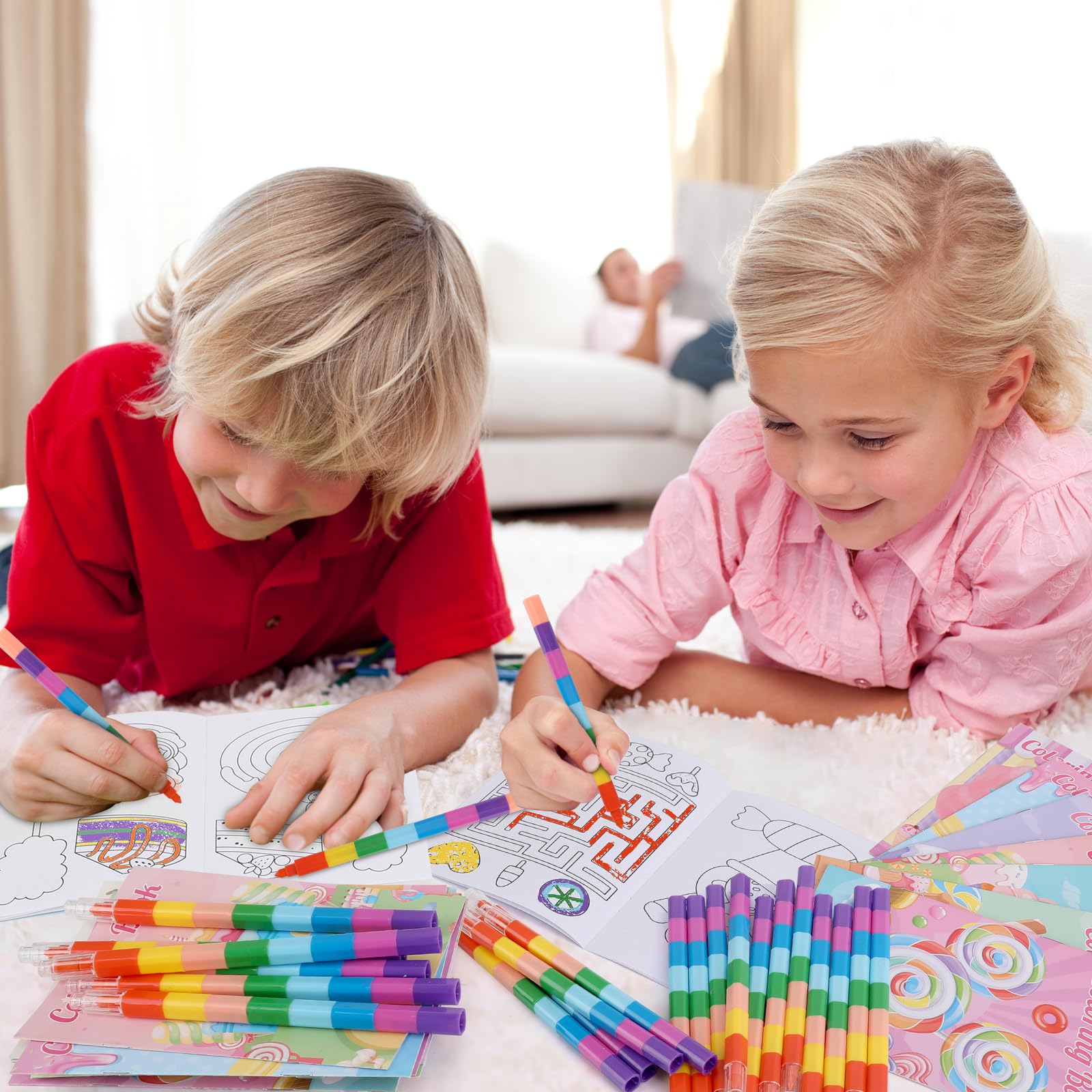 BenLouis donut coloring book open page offers easy on-the-go coloring.