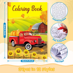 BenLouis fall mini coloring book pages show vibrant patterns to spark creativity.