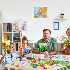 BenLouis insects mini coloring books – travel kit of 24, kid-friendly activity
