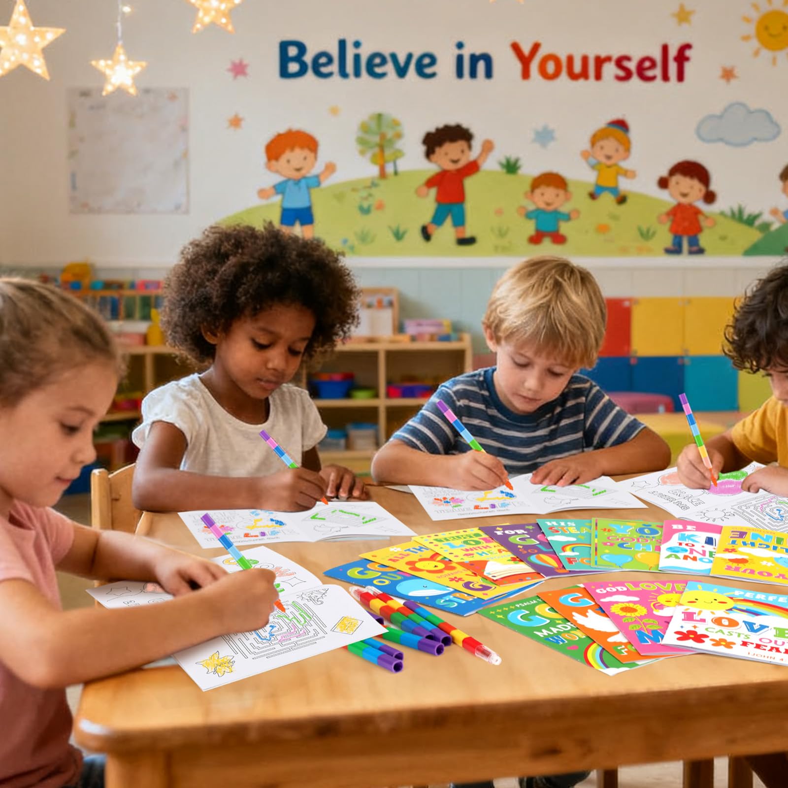 BenLouis Kids Coloring Book Pages feature short verses and friendly designs