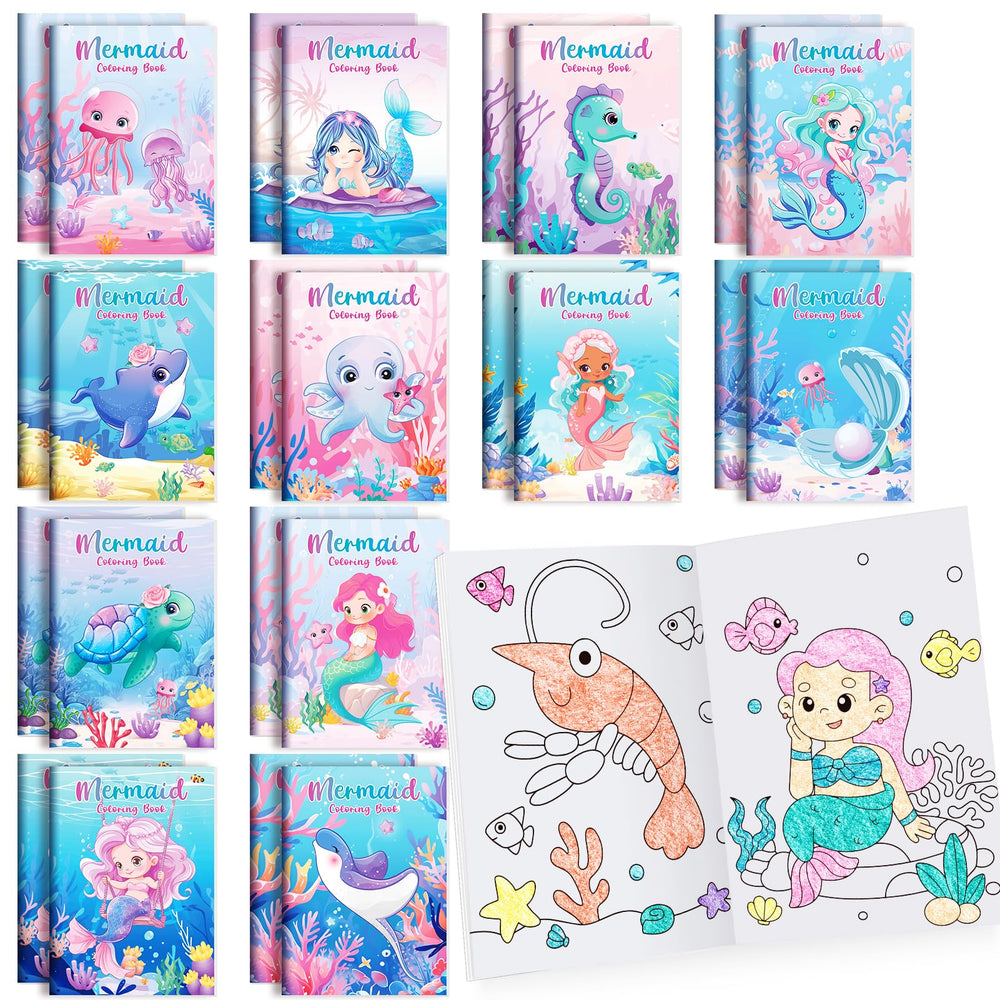 BenLouis Mermaid coloring book pack front cover, ideal party favor for kids