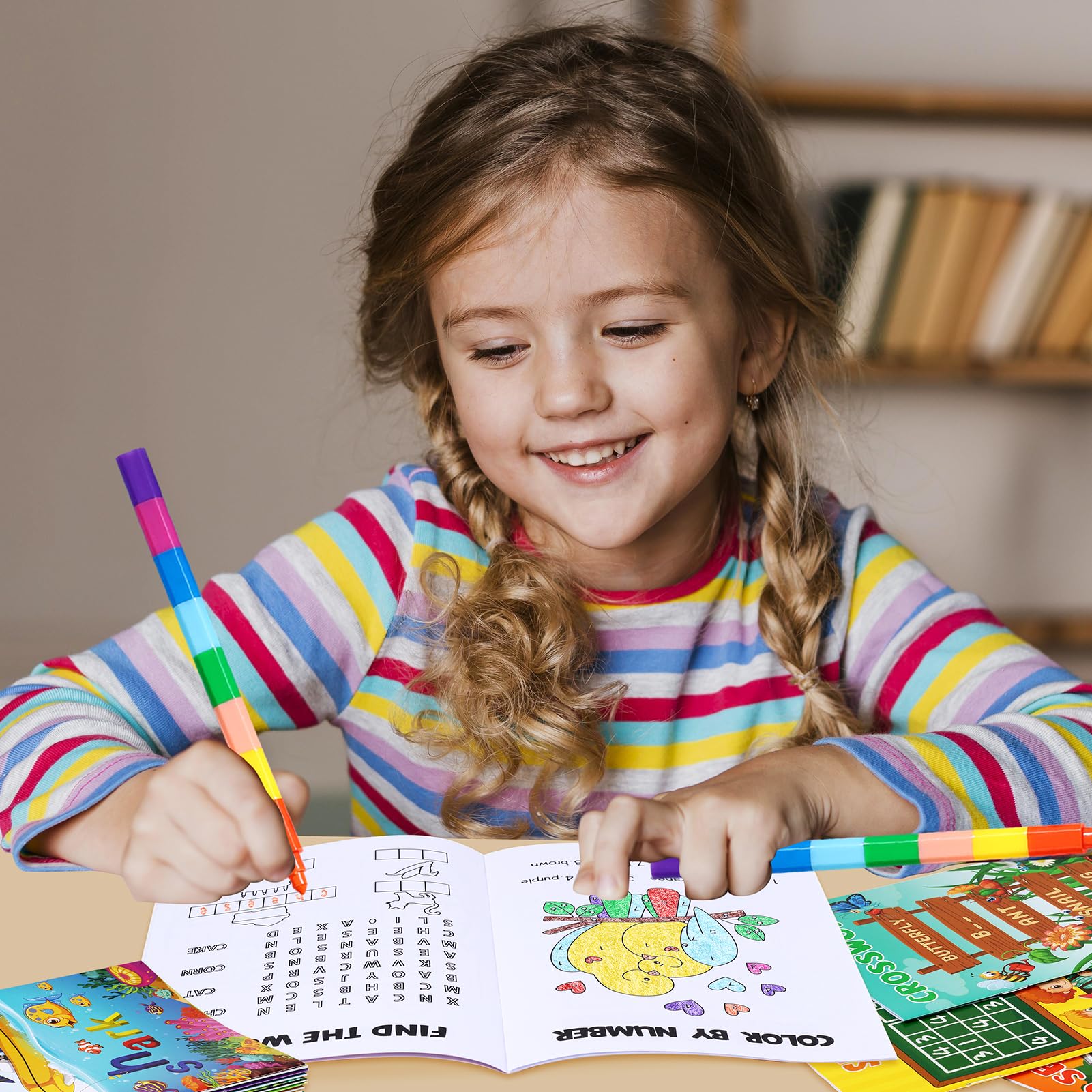 Find the differences page from BenLouis mini activity book promoting attention to detail