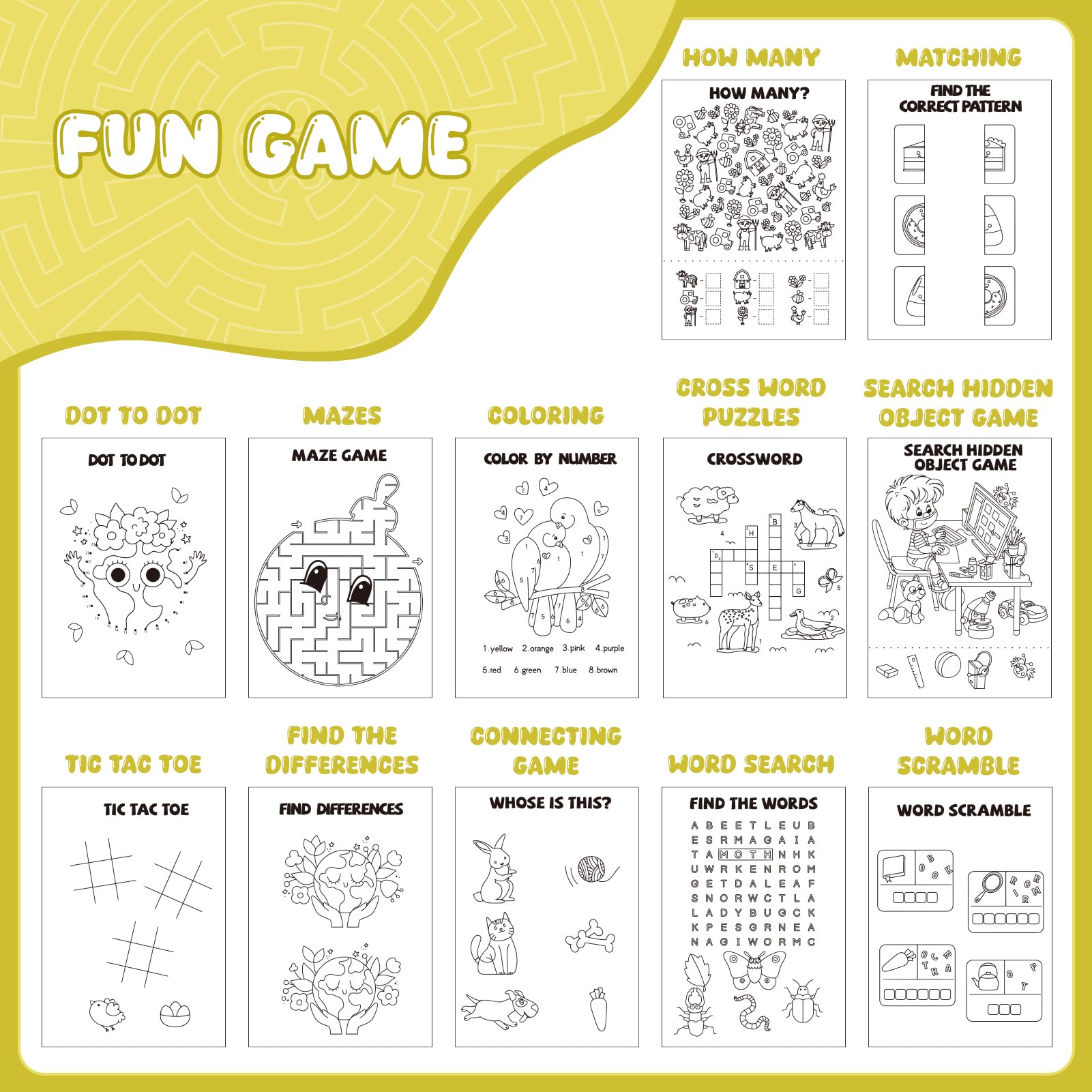 Maze page from BenLouis mini activity book engaging problem-solving in kids