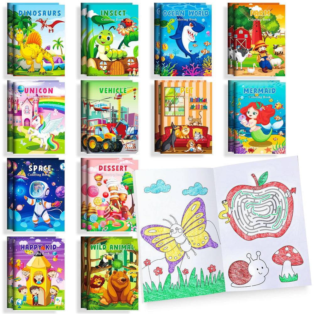 BenLouis mini coloring book collection for kids, colorful pages to spark creativity on the go